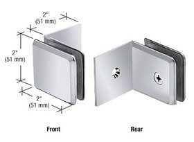 CRL Fixed Panel Beveled Clamp With Large Leg