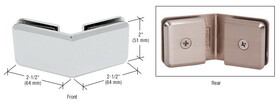CRL Beveled 135&#176 Glass-to-Glass Clamp