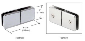 CRL Square Beveled 180&#176 Glass-to-Glass Movable Transom Clamp