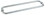 CRL BM20X20CH Chrome 20" BM Series Back-to-Back Tubular Handle with Metal Washers, Price/Each