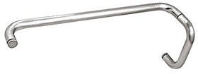 CRL BMNW6X18CH Polished Chrome 6" Pull Handle and 18" Towel Bar BM Series Combination Without Metal Washers