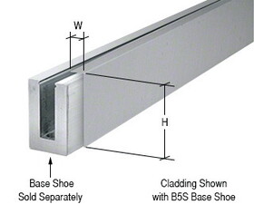 CRL Stainless 120" Cladding for B5S Series Standard Square Aluminum Base Shoe