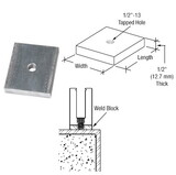 CRL BSWB712 1/2" Mill Steel Weld Blocks for B7S, 8B34, L56S, and 9BL56 Base Shoes - 10/Pk