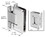 CRL C0L537BN Brushed Nickel Cologne 537 Series Wall Mount Full Back Plate Standard Hinge with 5&#176 Offset