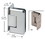 CRL C0L544CH Polished Chrome Cologne 544 Series 5&#176 Pre-Set Wall Mount Offset Back Plate Hinge Price/ Each
