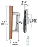 CRL Non-Keyed Internal Lock Sliding Glass Door Handle Set with 3-15/16