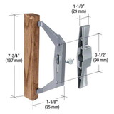 CRL C1025 Wood/Aluminum Internal Lock Sliding Glass Door Handle Set with 3-1/2