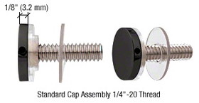 CRL CAP34MBL Matte Black 3/4" Diameter Standoff Cap Assembly