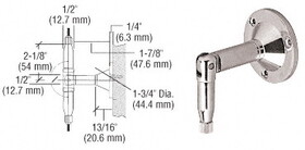 CRL Plated Hanger Pipe Base Fittings for Cable Display System