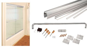 CRL 60" x 72" Cottage CK Series Sliding Shower Door Kit Clear Jambs for 1/4" Glass