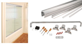 CRL 60" x 60" Cottage CK Series Sliding Shower Door Kit Clear Jambs for 3/8" Glass