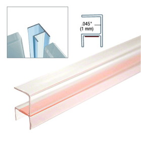 CRL CL0N210 Clear Copolymer Strip for 90&#176 Glass-to-Glass Joints - 3/8" Tempered Glass