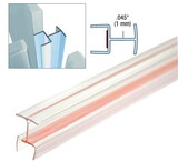 CRL CL0N310 Clear Copolymer Strip for T-Joint Junctions Where 3 Glass Panels Meet - 3/8