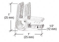 CRL Clear Plastic 90&#176 Display Connector