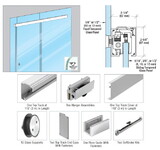 CRL285 Series Satin Anodized Glass Mount Single Slider Kit for 5/16