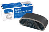CRL CRL3X21100X 3" x 21" 100X Grit Glass Grinding Belts for Portable Sanders - 10/Bx