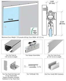 CRL51 Series Wall Mount Single Slider Kit