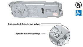 CRL CRL7670 Diamond Style Spindle 8.5 Lb. Exterior 105&#176; Hold Open Retrofit Overhead Concealed Closer Body Only