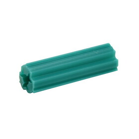 CRL CTA08 1" Length Green Plastic Screw Anchors - 1/4" Hole
