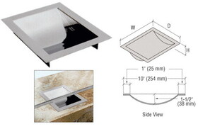 CRL CTD12 Polished Stainless Steel 12" Wide x 10" Deep x 1-9/16" High Standard Drop-In Deal Tray