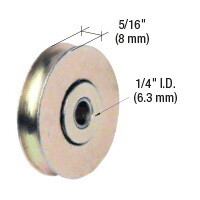 CRL D1503 1-1/2" Diameter Steel Ball Bearing Replacement Roller 5/16" Wide