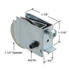 CRL D1595 1-1/2" Nylon Sliding Glass Door Roller with 3/4" Wide for Lumidor & C.E. Stanley Doors