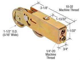 CRL D1899 1-1/2&#034; Tandem Nylon Sliding Glass Door Roller with 3/4&#034; Wide Housing