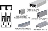 CRL Deluxe Track Assembly With D609 Upper and D603 Lower Track Steel Ball-Bearing Wheels