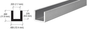 CRL D3021A Satin Anodized Aluminum Single Channel Extrusion