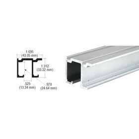 CRL D4A Satin Anodized Double Overhead Track for Pass-Thru Windows