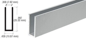 CRL D623A Satin Anodized 1/4" Single Channel with 1" High Wall