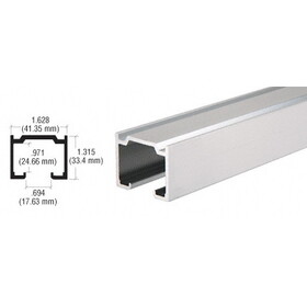 CRL D6A Satin Anodized Masteroll Enclosed Double Overhead Track for Pass-Thru Windows
