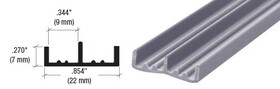 CRL D702GRY Gray Lower Plastic Track for 1/4" Sliding Panels