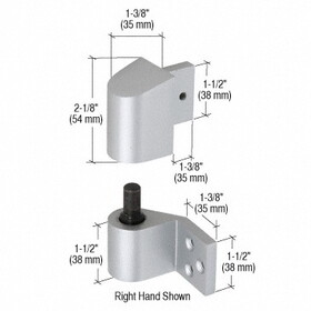 CRL DH02211R Aluminum 3/4" Offset Right Hand Intermediate Pivot Sets