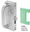 CRL DH410BS Brushed Stainless 4" x 10" Non-Handed Center Lock With Hook Throw Deadlock Latch, Price/Each