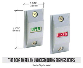 CRL Lock Indicator Set Slide Down = "LOCKED"