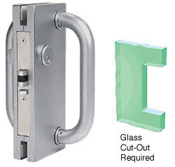 CRL DL410RBS Brushed Stainless 4" x 10" RH/LHR Center Lock with Deadlatch