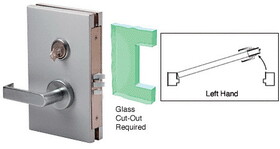 CRL DL610LMBS Brushed Stainless 6" x 10" LH Center Lock with Deadlatch in Class Room Function