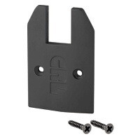 CRL DREC2TBL Black Anodized Low Profile Tapered End Cap With Screws