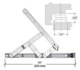 CRL DSH10 10&#034; 4-Bar Secure Style Casement Hinge