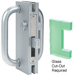 CRL DT410SC Satin Anodized 4" x 10" Non-Handed Center Lock With Deadthrow Latch