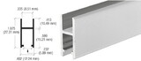 CRL DV146A Satin Anodized Aluminum H-Bar Extrusion for Showcases