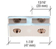 CRL E180A Chrome Anodized Aluminum Two-Way 180 Degree Glass Connector