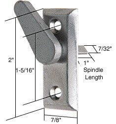 CRL E2034 2" Thumbturn with 1-5/16" Screw Holes for Hollyview Doors