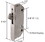 CRL E2100 1/2" Wide Stainless Steel Mortise Lock with 2-9/16" Screw Holes with Vertical Keyway, Price/Package