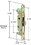 CRL E2468 3/4" Wide Mortise Lock 5-3/8" with Screw Holes with 45 Degree Keyway, Price/Package