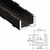 CRL-Blumcraft&#174; Black Bronze Anodized Wet Glaze U-Channel for 3/4" (19 mm) Glass 120"