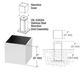 CRL Mill EGR Stanchion Cover