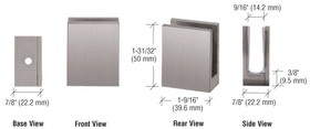 CRL Face Plate Clamp for 3/8" to 1/2" Glass