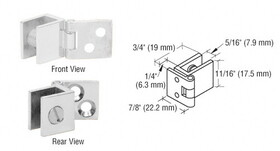 CRL EH176 Chrome Small Wall Mount Hinges